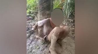 Police Rescue Boy Tied to a Tree in North Sumatra