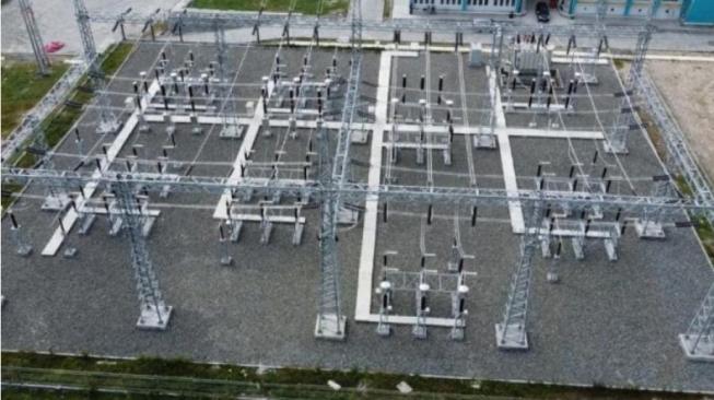 Illustration—An electrical infrastructure facility of state-owned electricity company PT PLN.