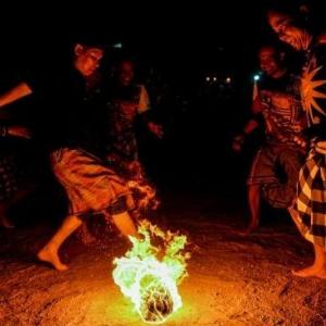 Kicking Flames: The Fiery Football Rituals of Indonesia's Muharam